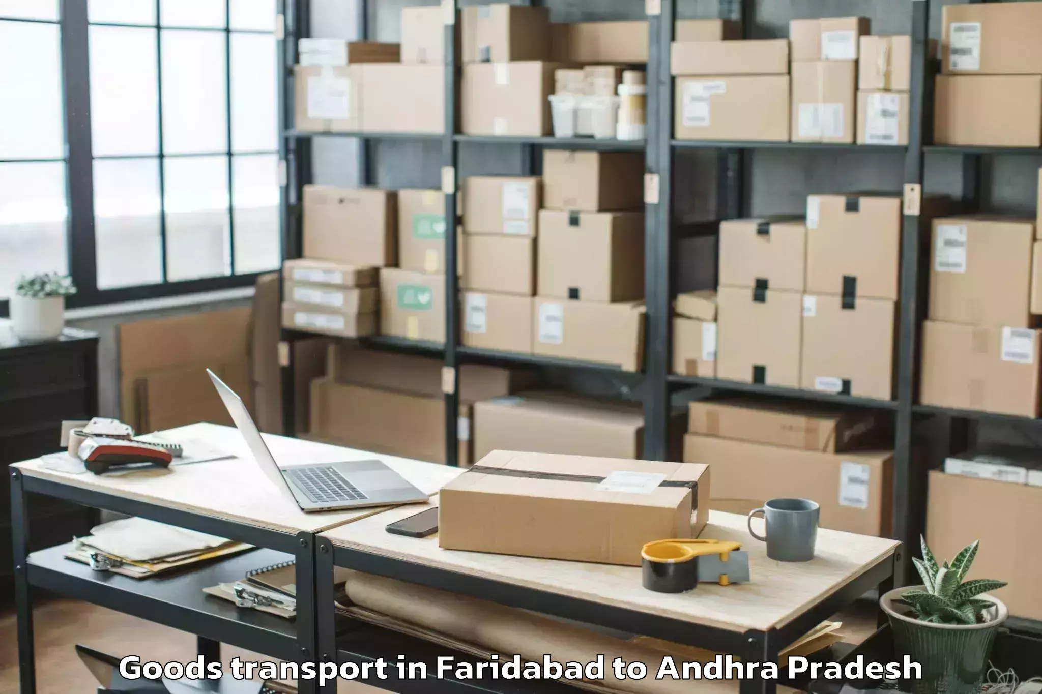 Trusted Faridabad to Pendurthi Goods Transport